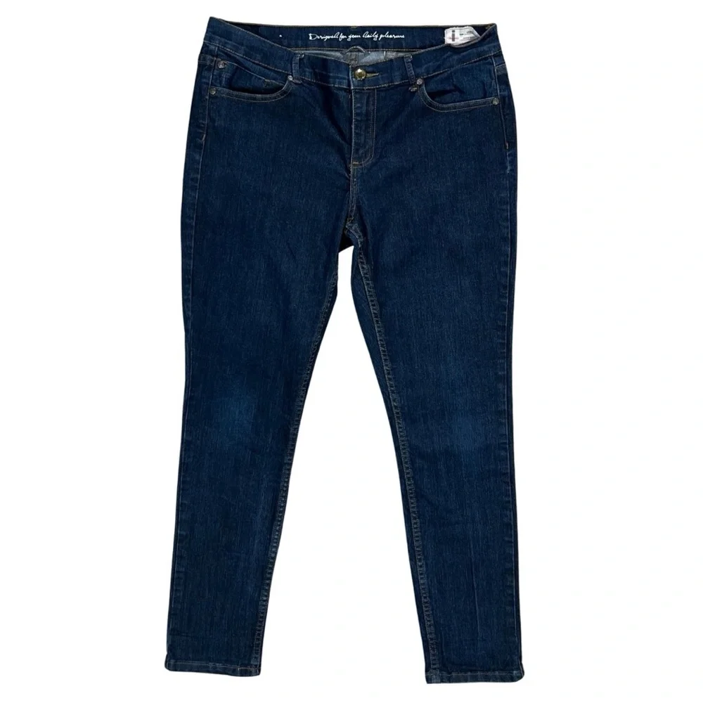 I Jeans by Buffalo Skinny Jeans Womens  14 Petite Stretch Blue Denim